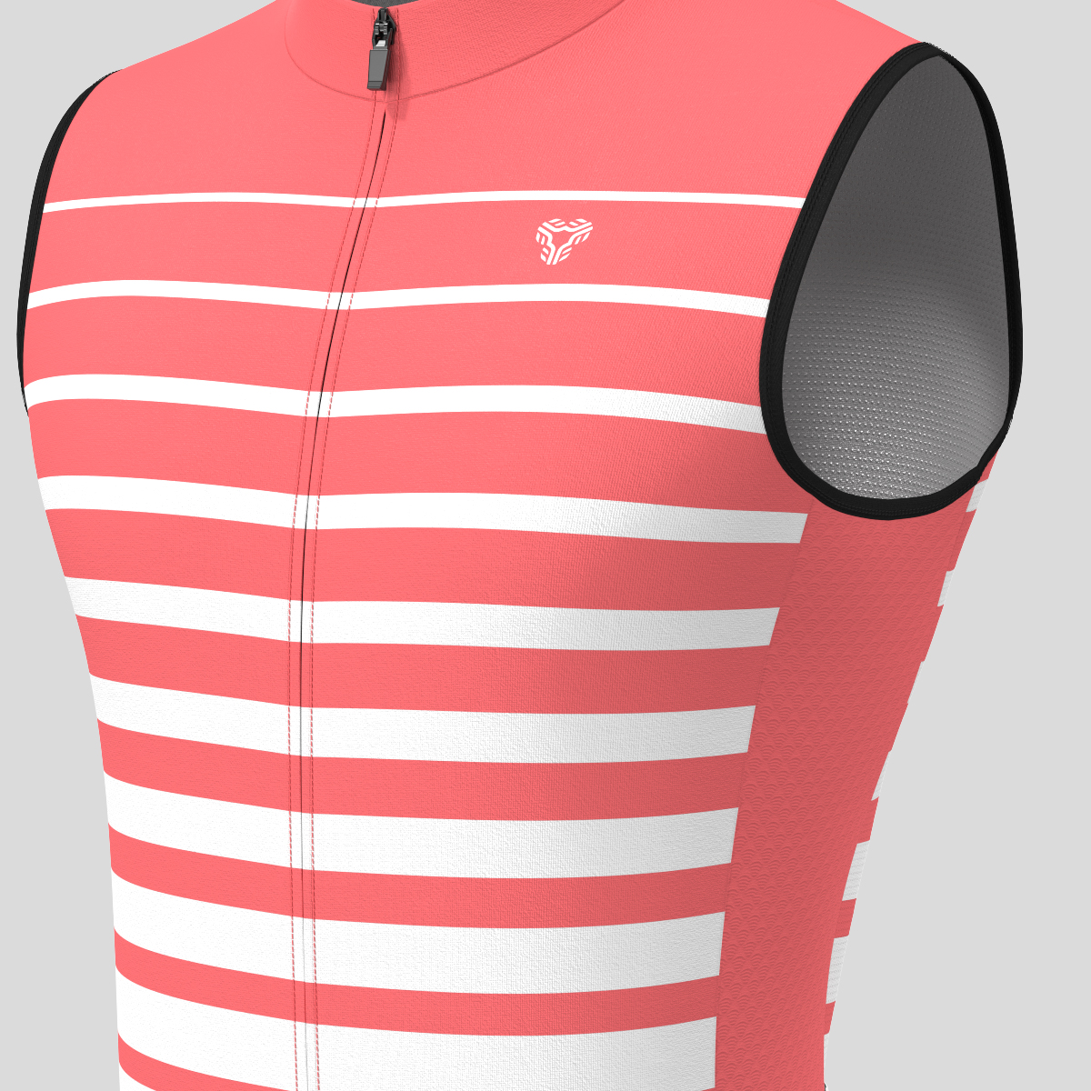 Gradient Stripes Men's Sleeveless Jersey - Guava