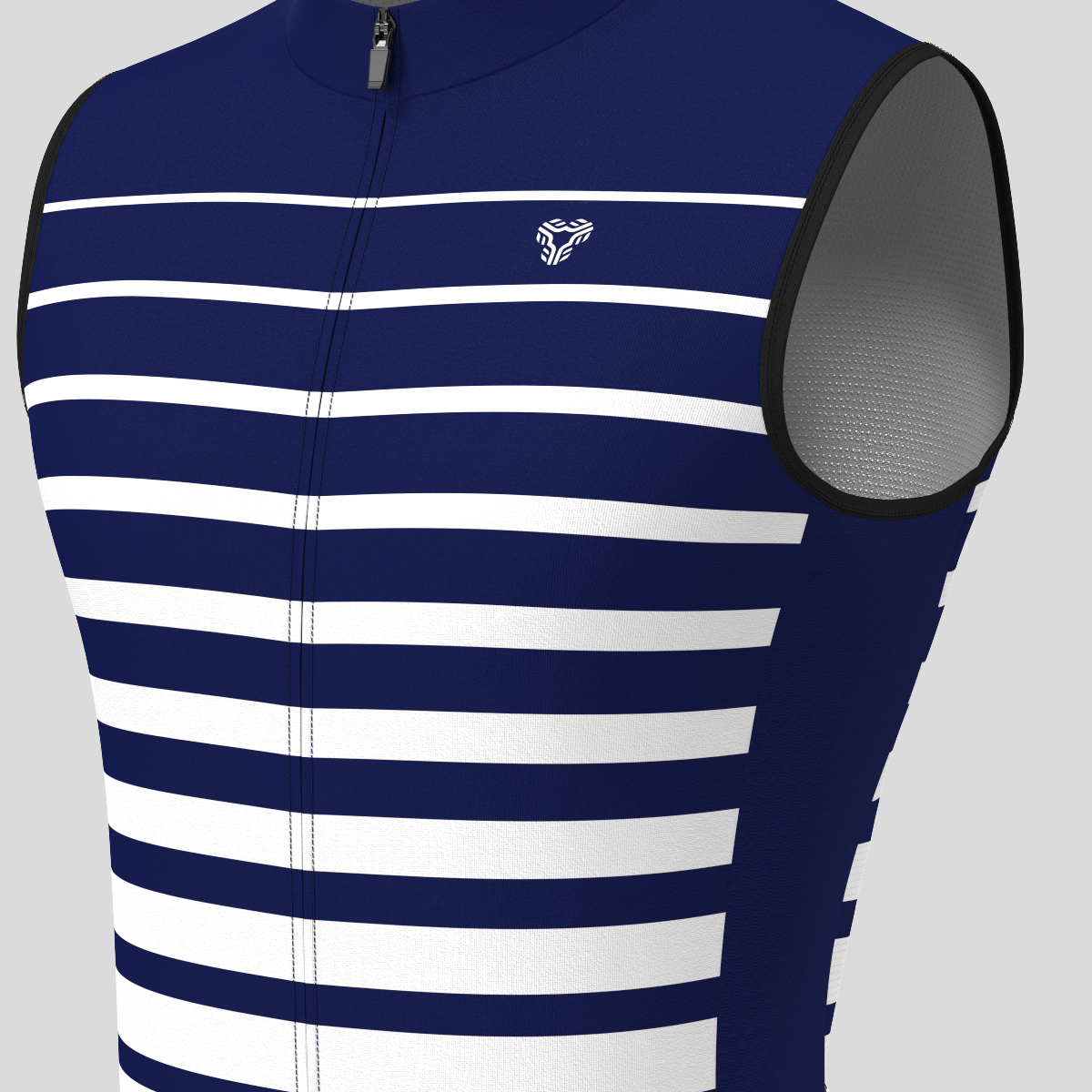 Gradient Stripes Men's Sleeveless Jersey - Ink