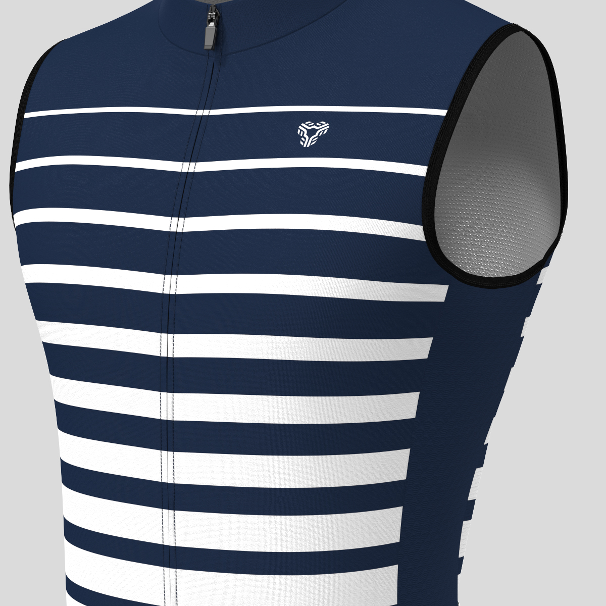 Gradient Stripes Men's Sleeveless Jersey - Navy