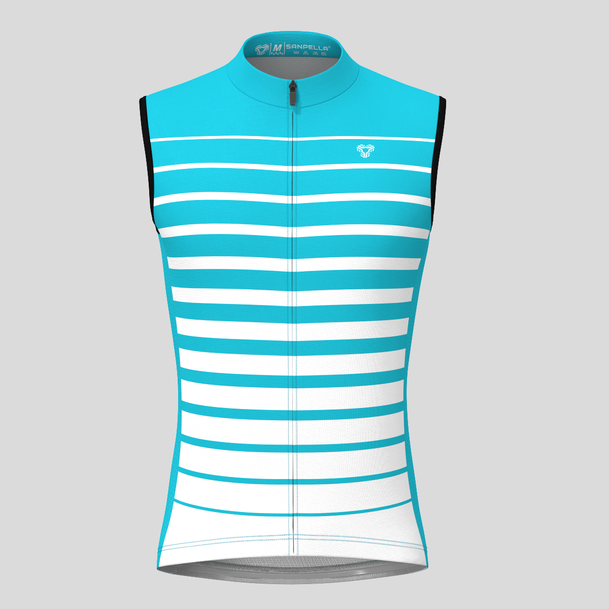 Gradient Stripes Men's Sleeveless Jersey - Ocean