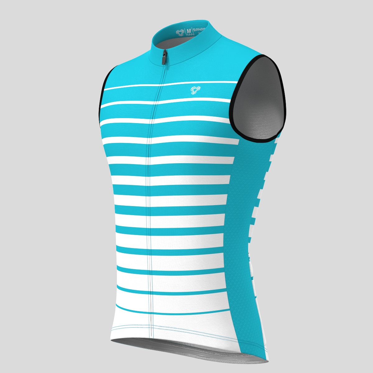 Gradient Stripes Men's Sleeveless Jersey - Ocean