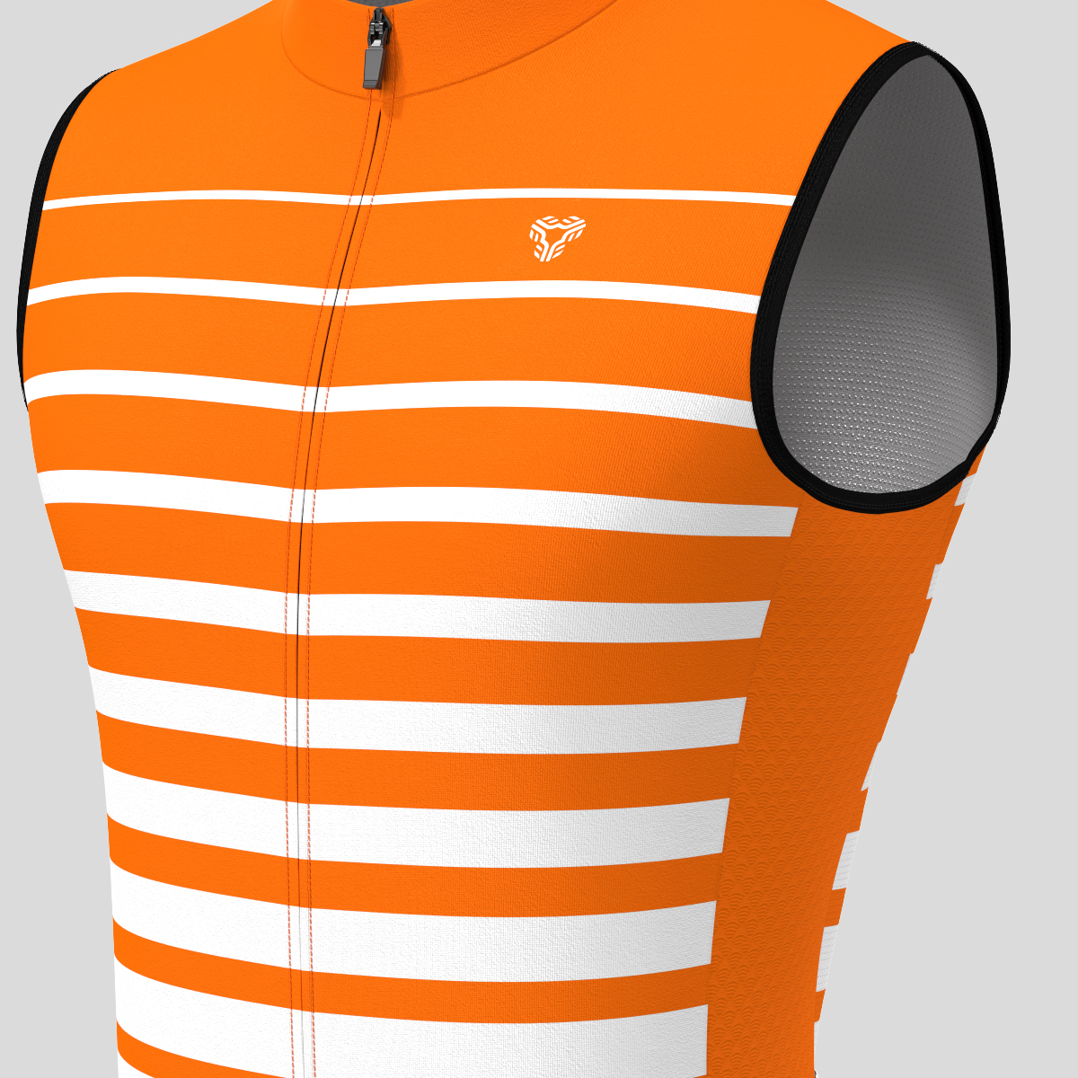 Gradient Stripes Men's Sleeveless Jersey - Orange