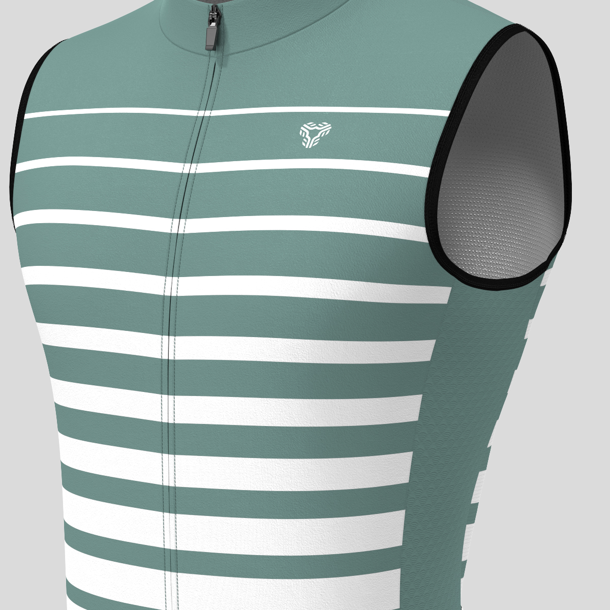 Gradient Stripes Men's Sleeveless Jersey - Sage