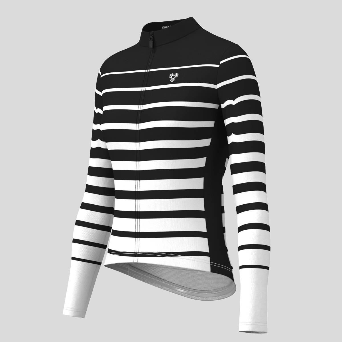 [Copy]Gradient Stripes Women's LS Jersey -  Black/White