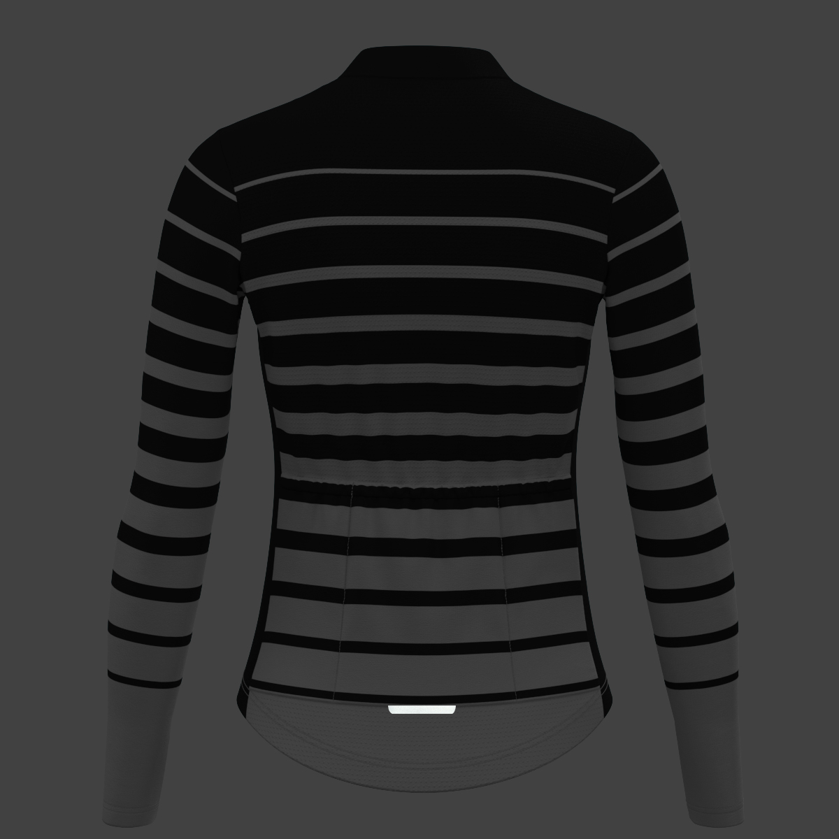 [Copy]Gradient Stripes Women's LS Jersey -  Black/White