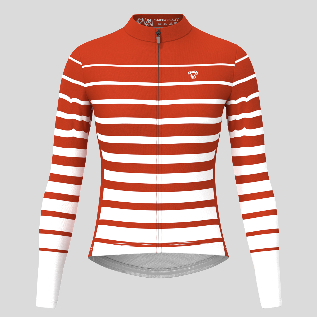 Gradient Stripes Women's LS Jersey - Brick