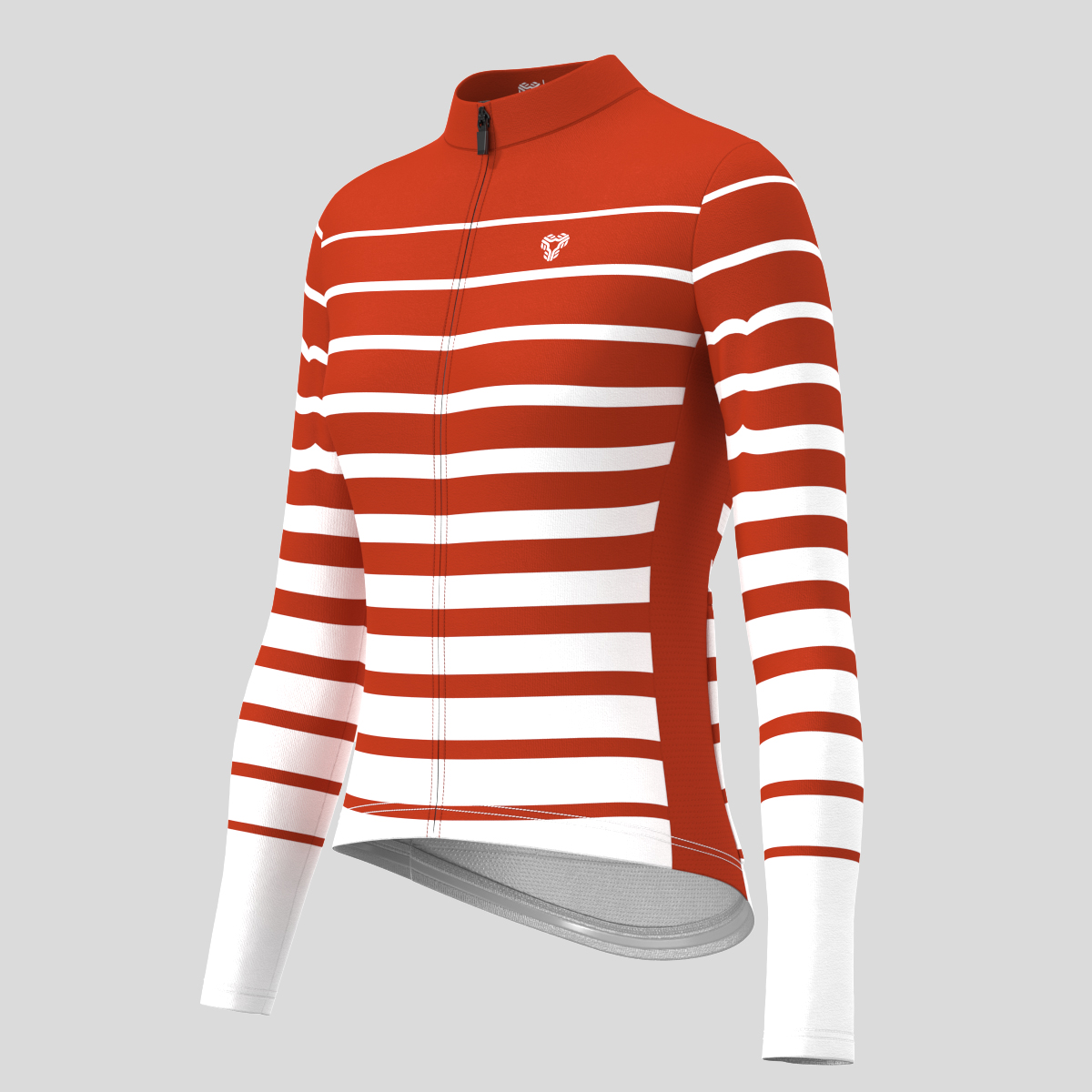 Gradient Stripes Women's LS Jersey - Brick
