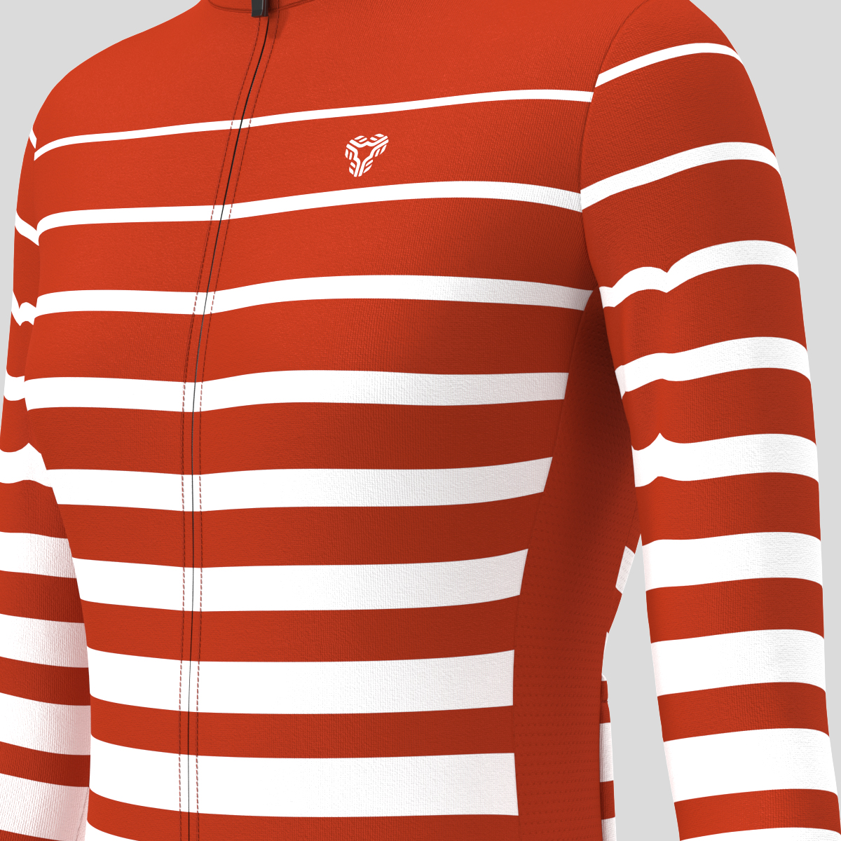 Gradient Stripes Women's LS Jersey - Brick