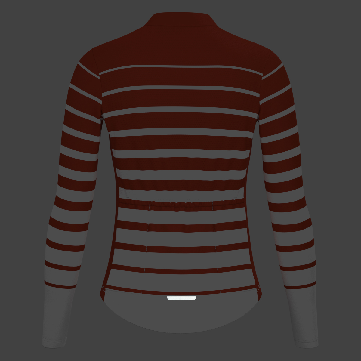 Gradient Stripes Women's LS Jersey - Brick