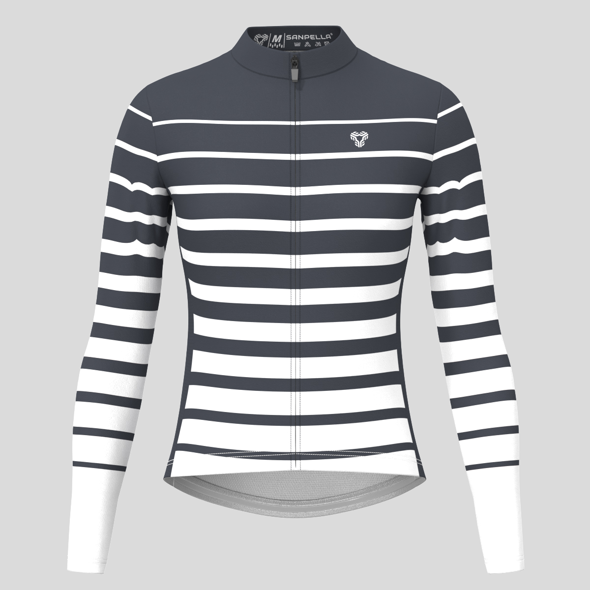 Gradient Stripes Women's LS Jersey - Graphite
