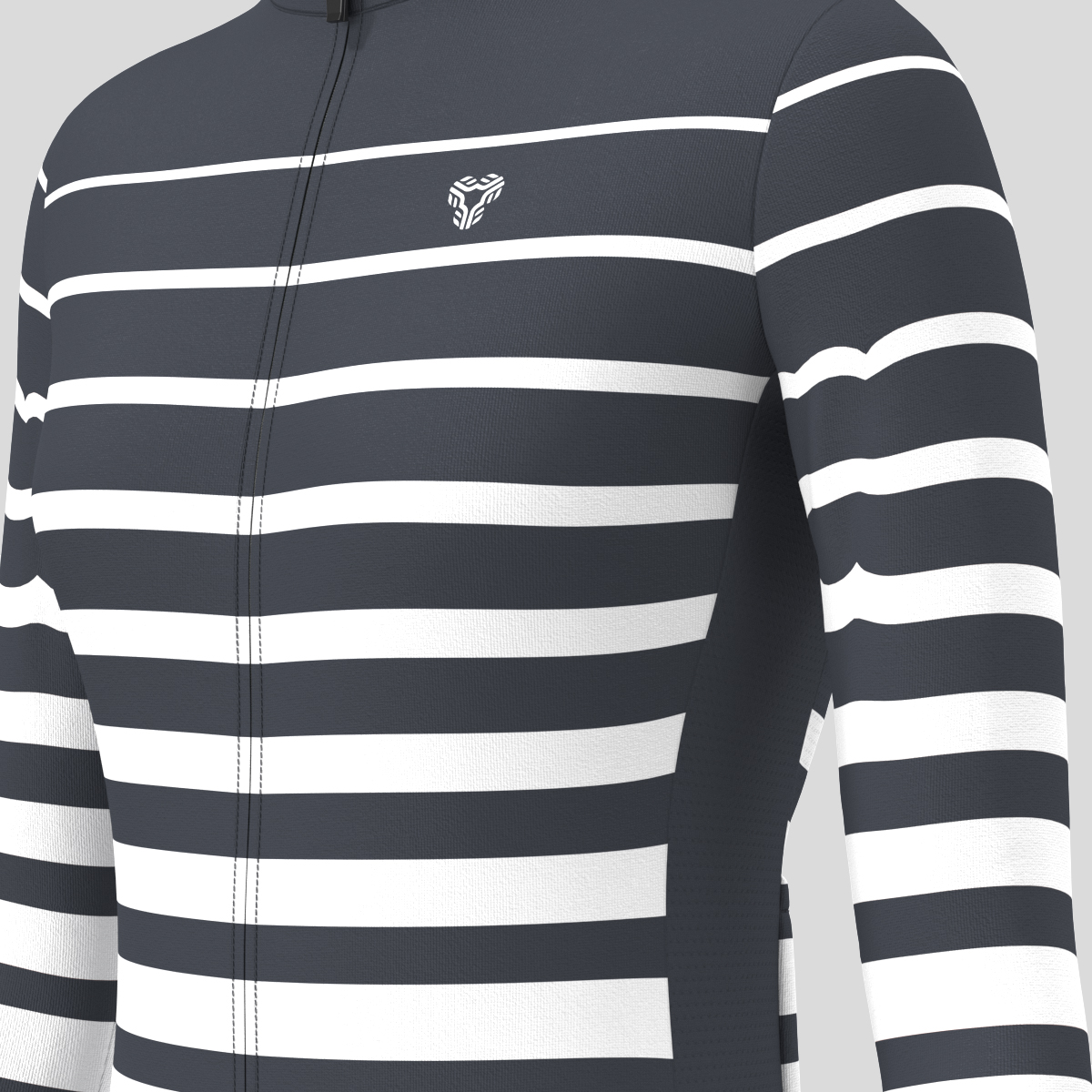 Gradient Stripes Women's LS Jersey - Graphite