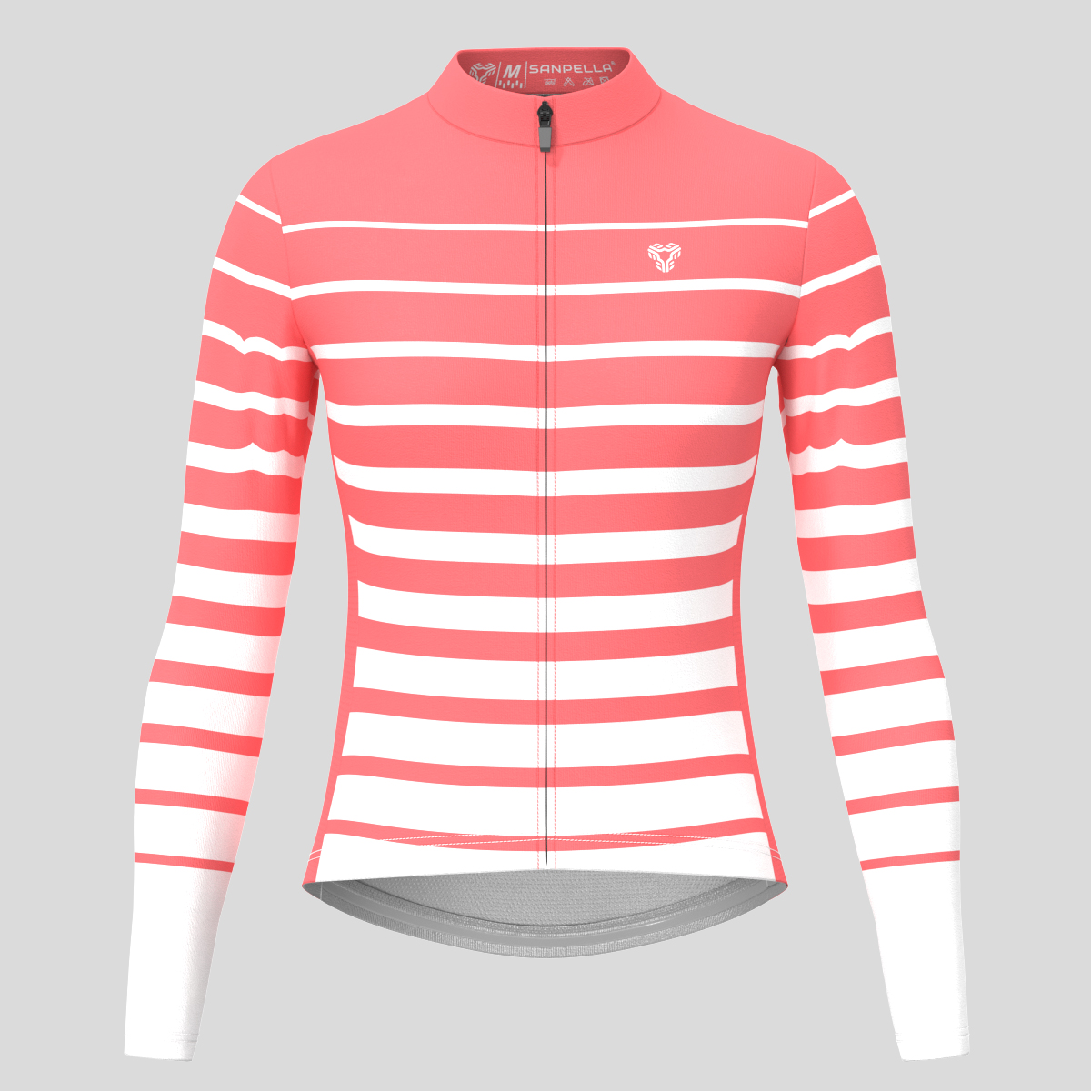 Gradient Stripes Women's LS Jersey - Guava