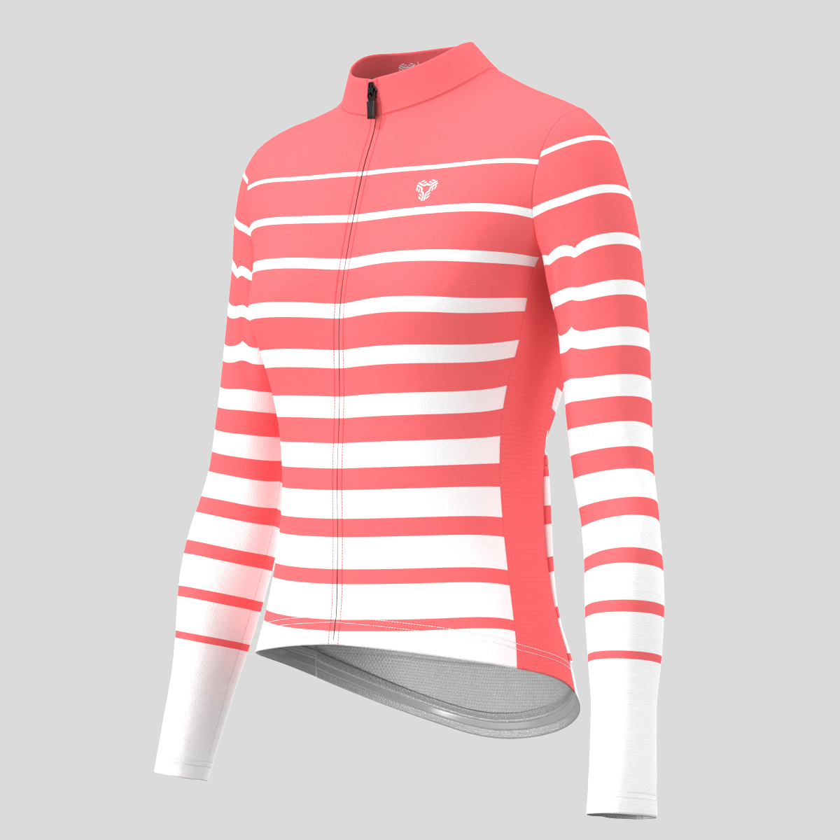 Gradient Stripes Women's LS Jersey - Guava