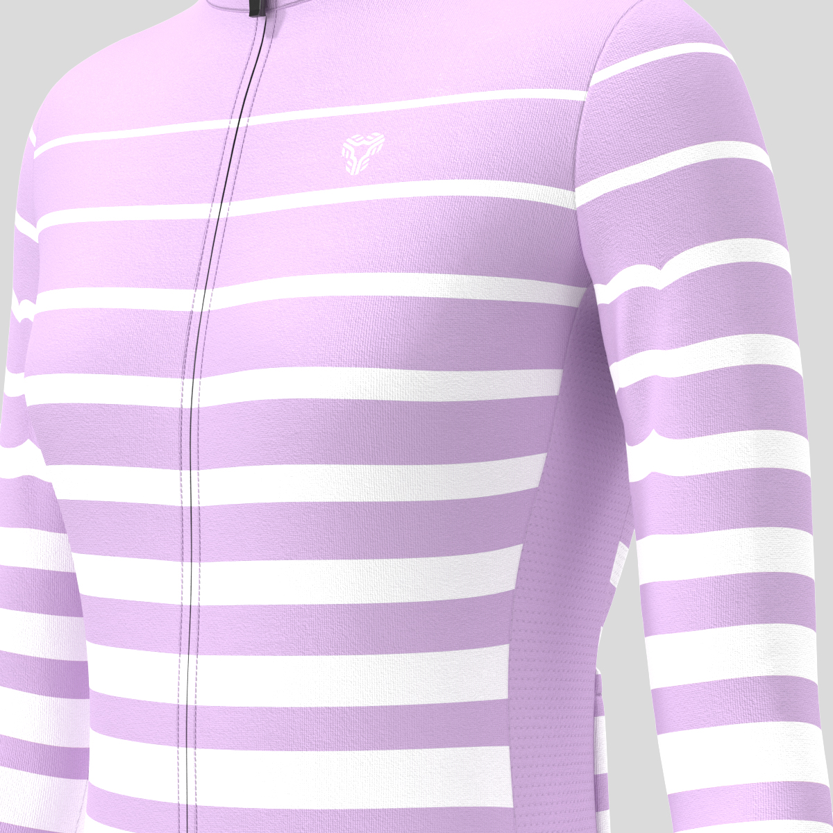 Gradient Stripes Women's LS Jersey - Haze