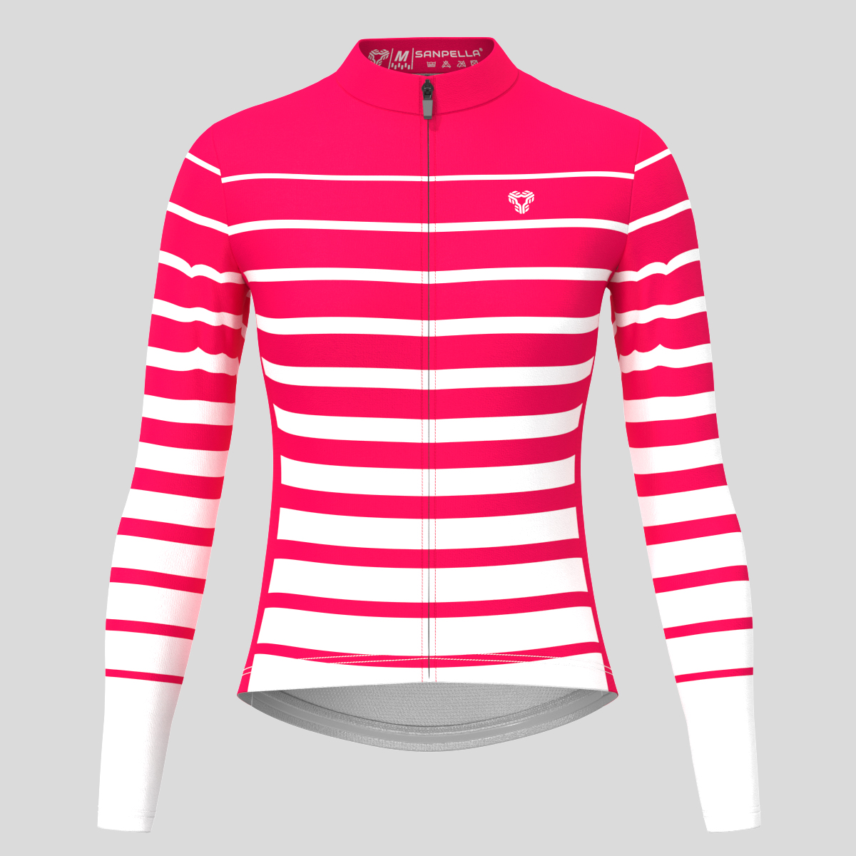 Gradient Stripes Women's LS Jersey - Jester red