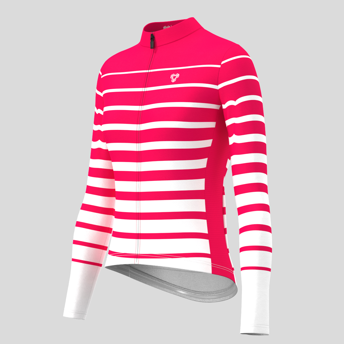 Gradient Stripes Women's LS Jersey - Jester red