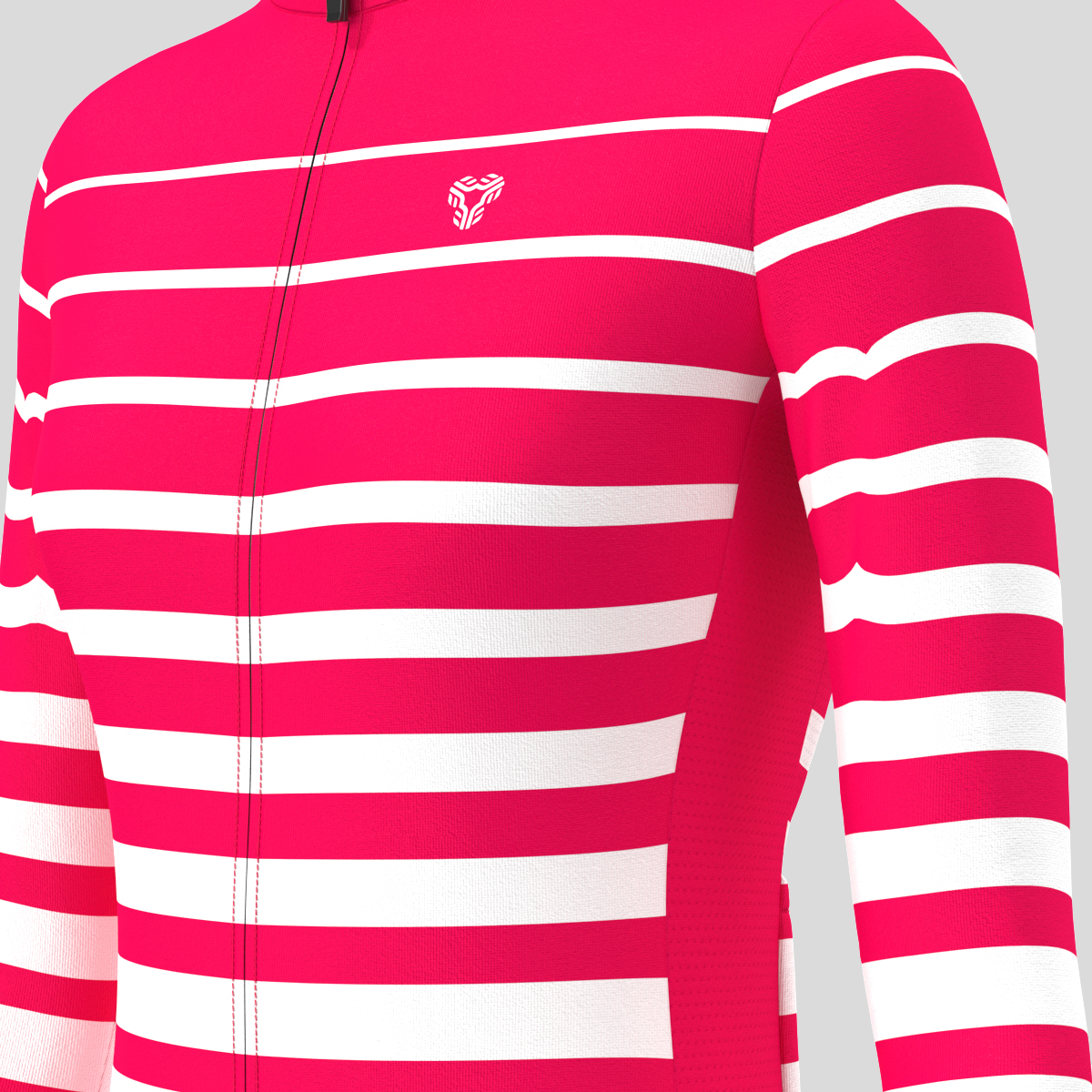 Gradient Stripes Women's LS Jersey - Jester red