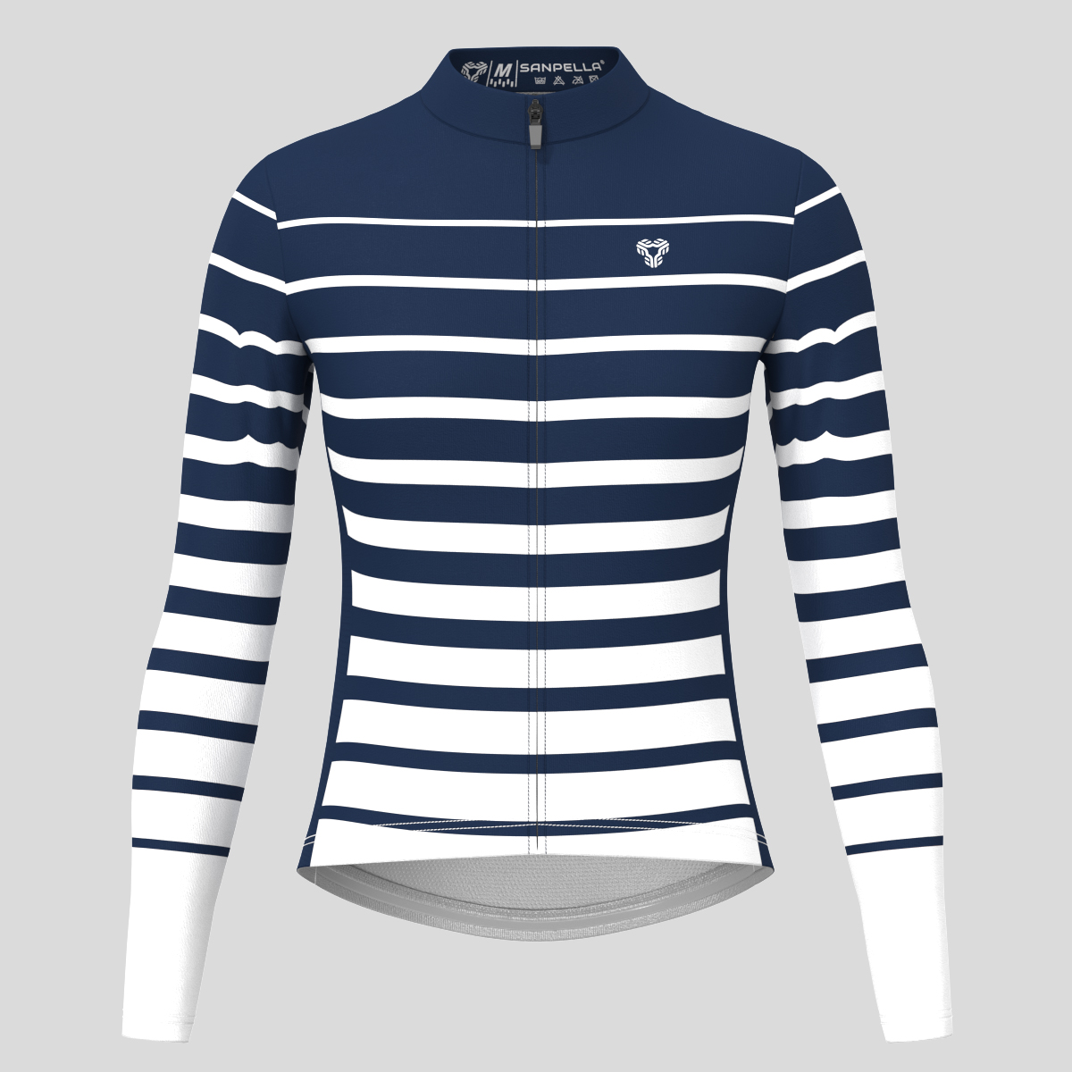 Gradient Stripes Women's LS Jersey -  Navy 