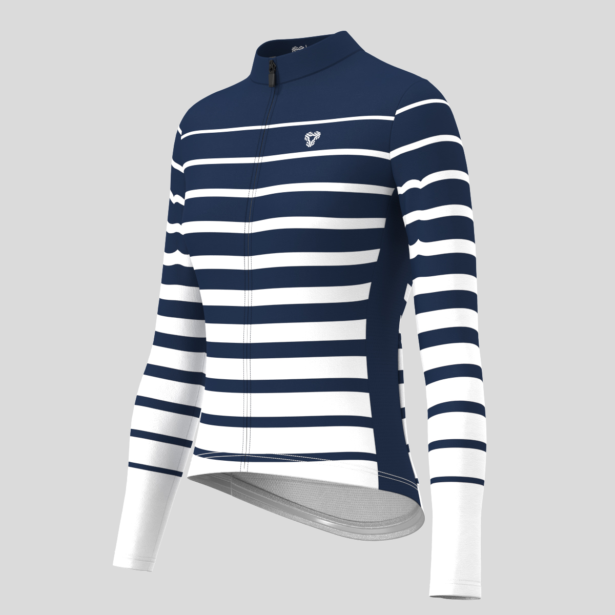 Gradient Stripes Women's LS Jersey -  Navy 