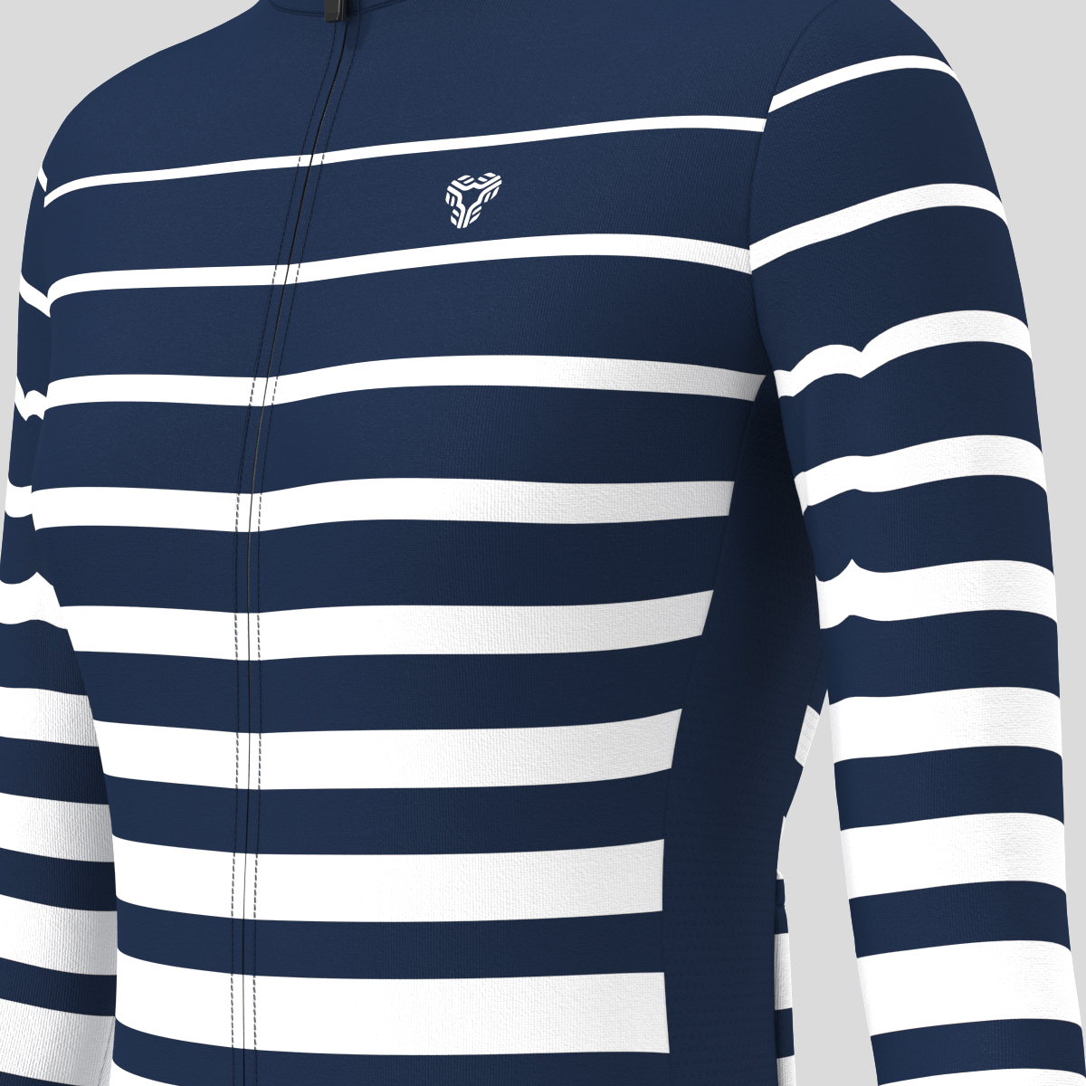 Gradient Stripes Women's LS Jersey -  Navy 
