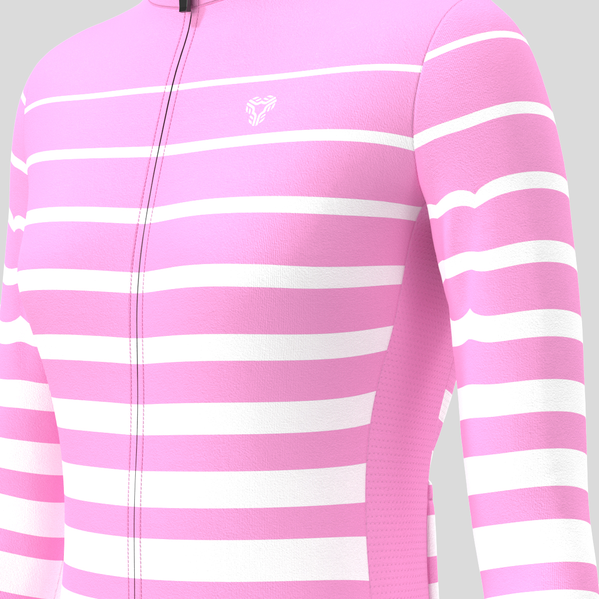 Gradient Stripes Women's LS Jersey -  Neo Pink
