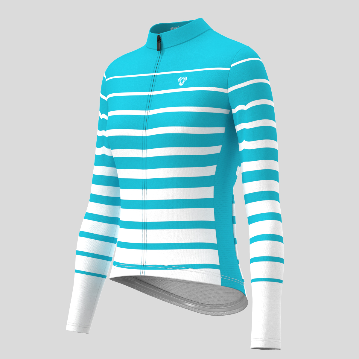 Gradient Stripes Women's LS Jersey -  Ocean