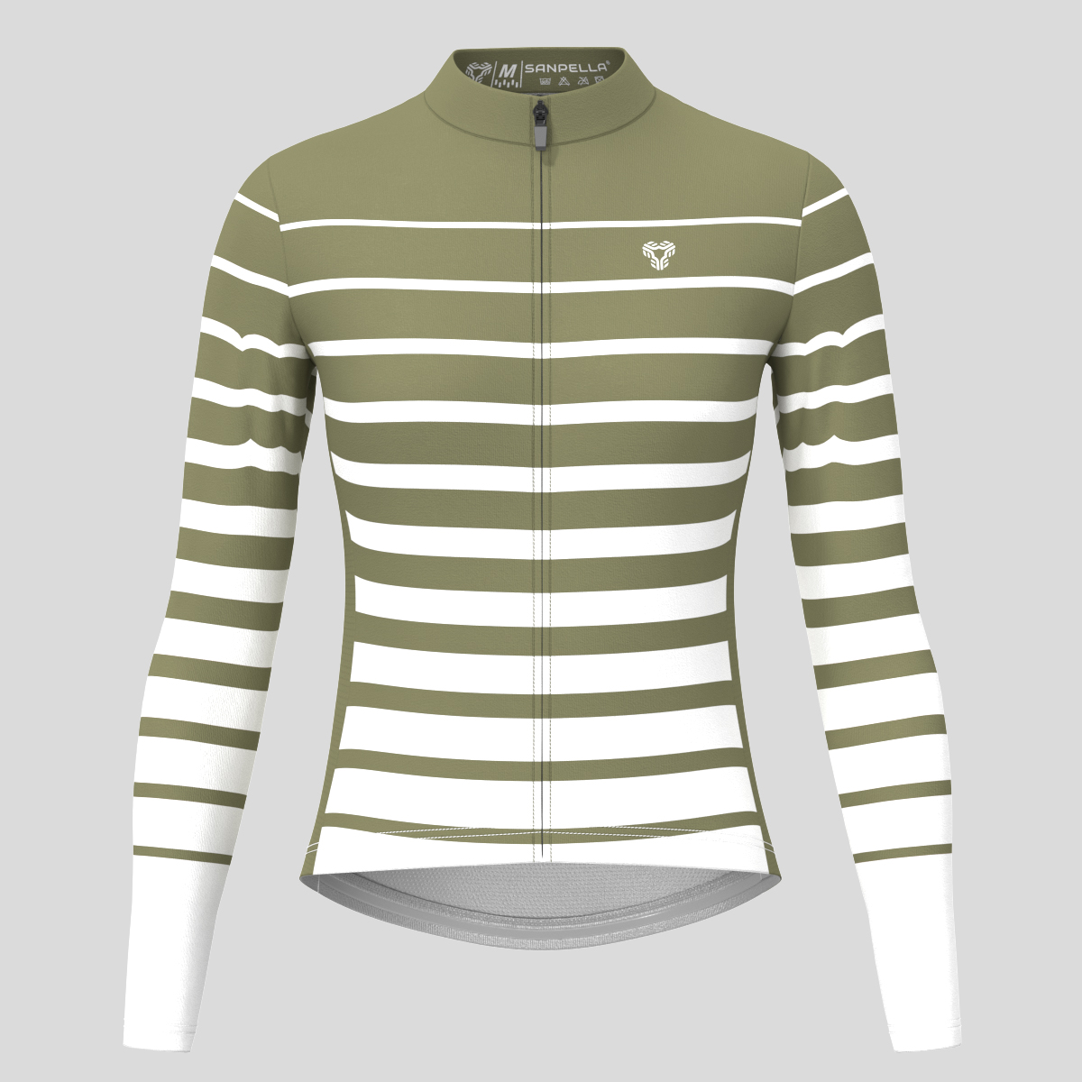 Gradient Stripes Women's LS Jersey -  Olive