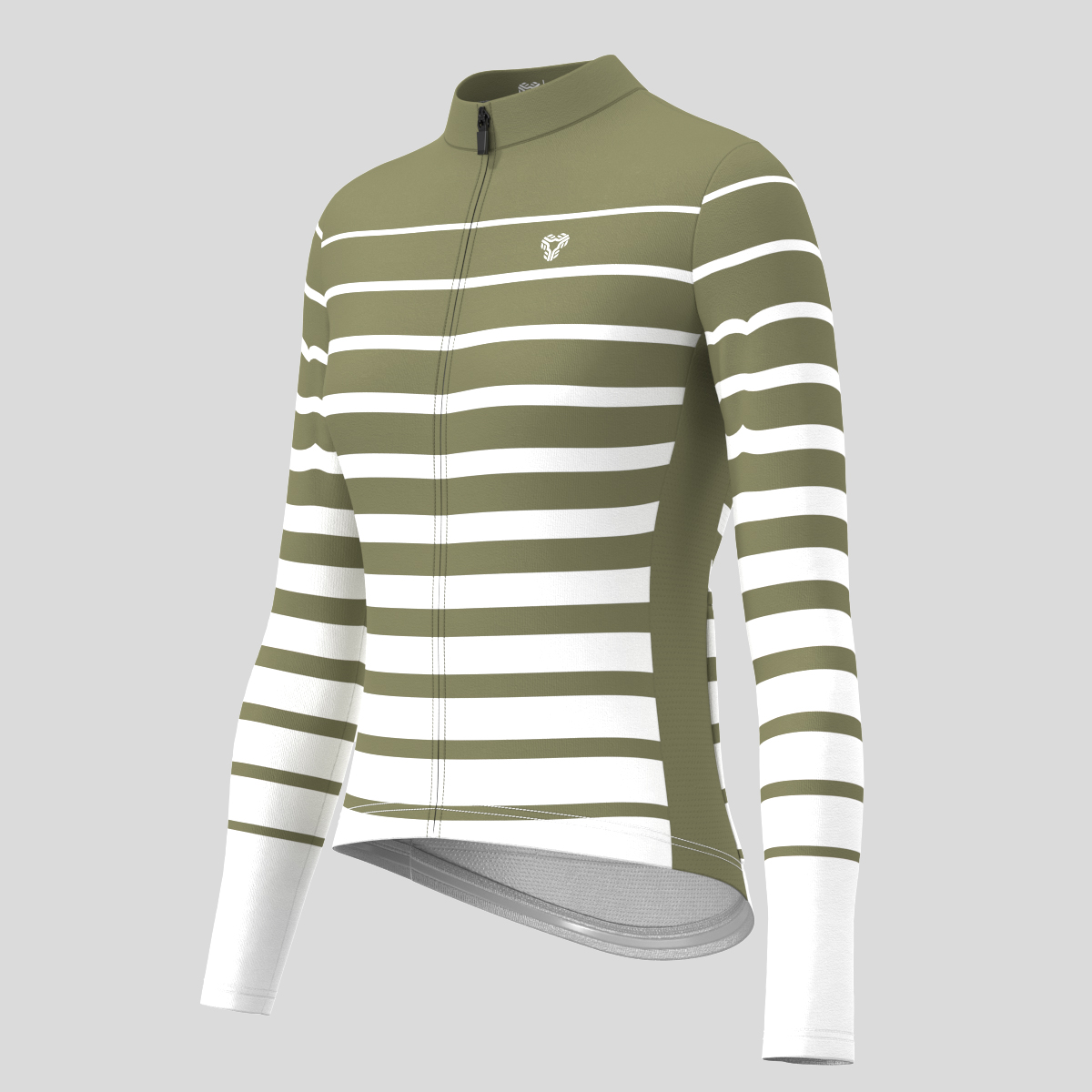 Gradient Stripes Women's LS Jersey -  Olive
