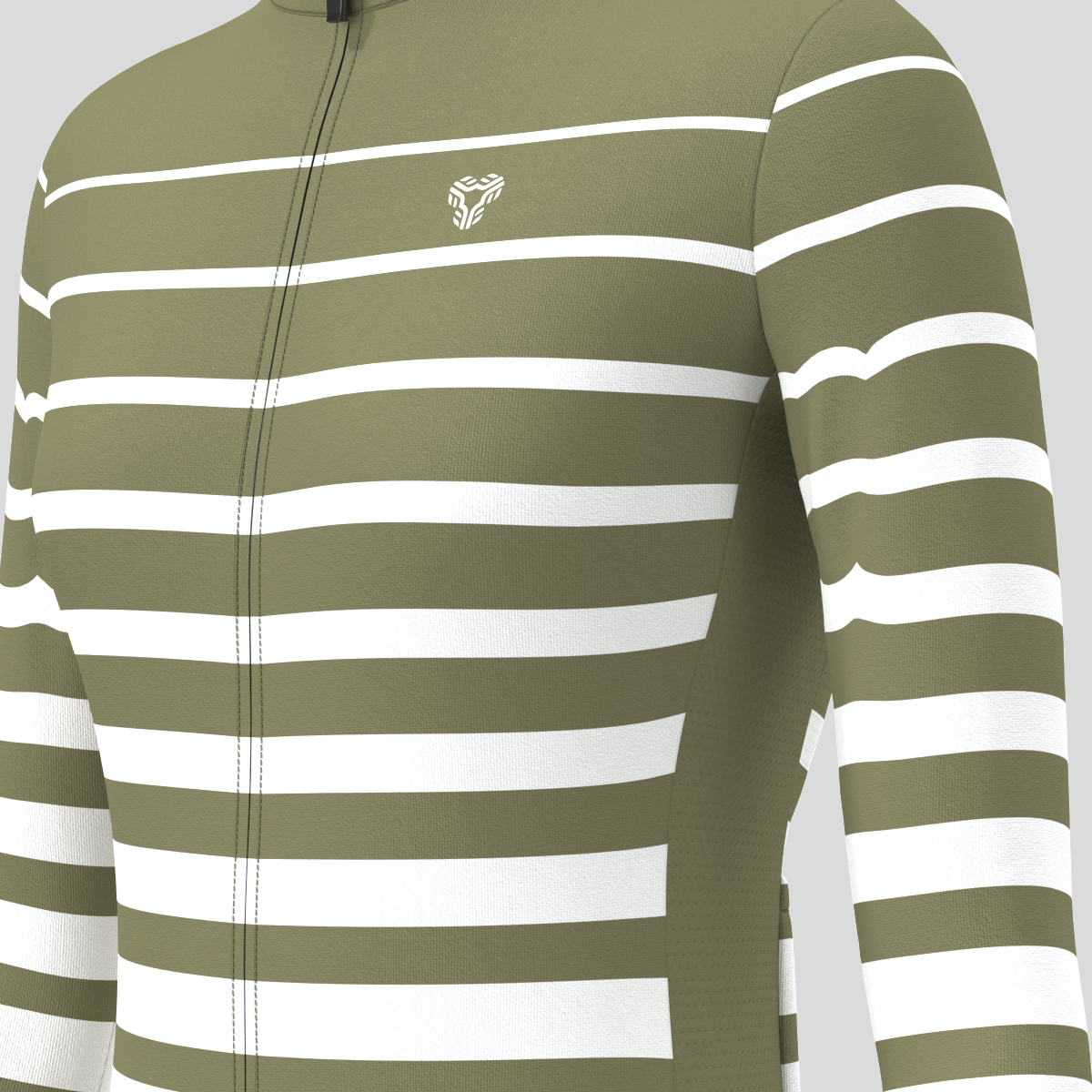 Gradient Stripes Women's LS Jersey -  Olive