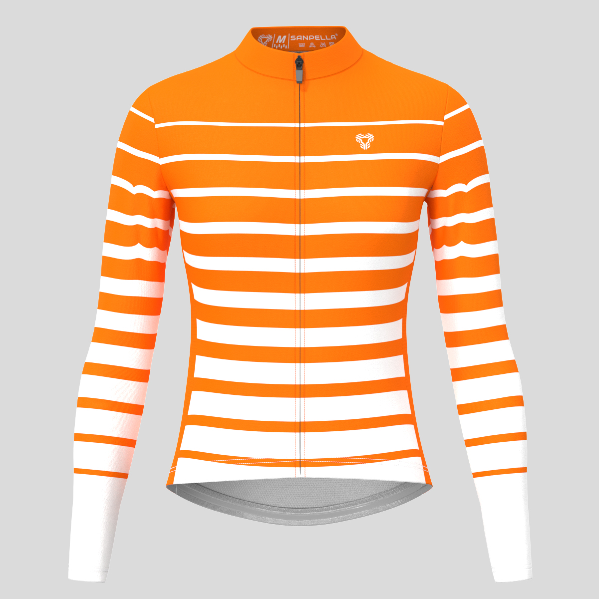 Gradient Stripes Women's LS Jersey -  Orange