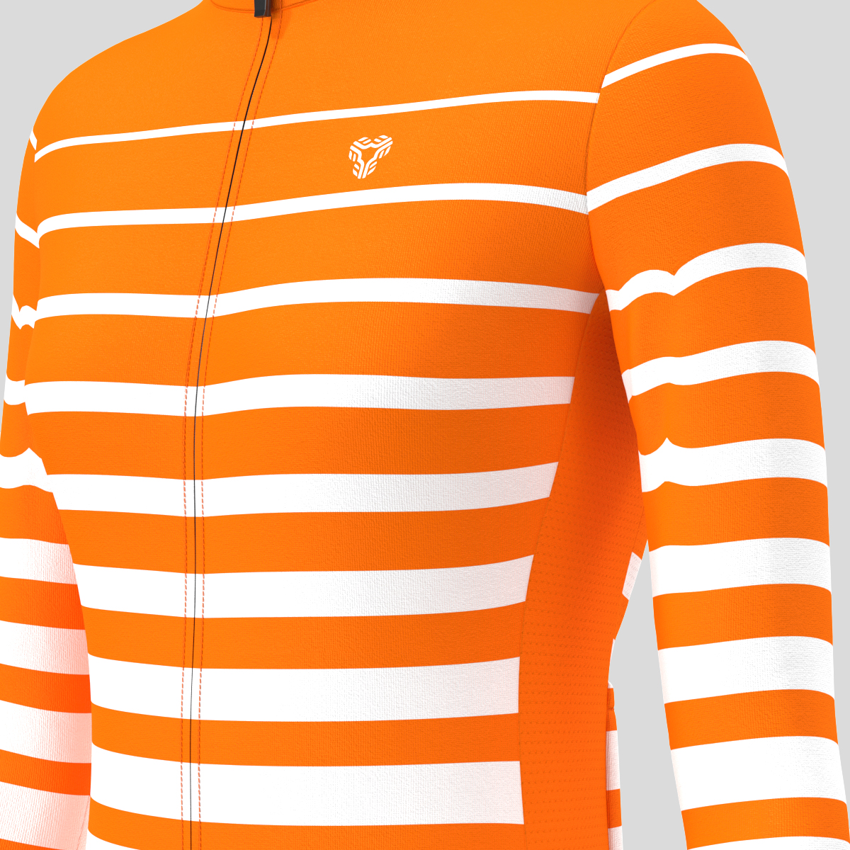 Gradient Stripes Women's LS Jersey -  Orange