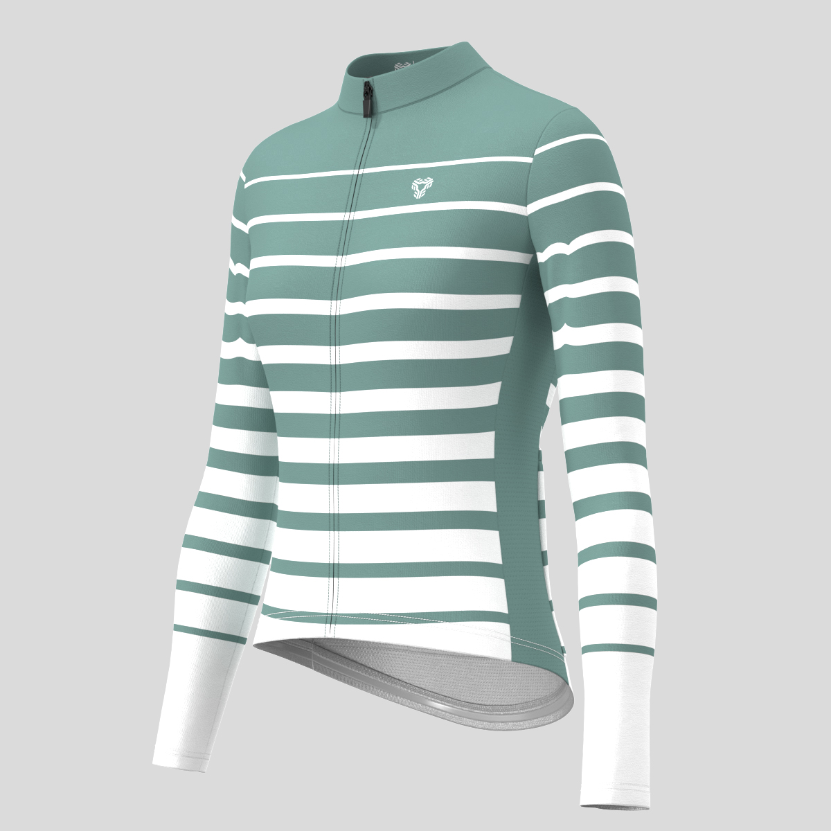 Gradient Stripes Women's LS Jersey -  Sage