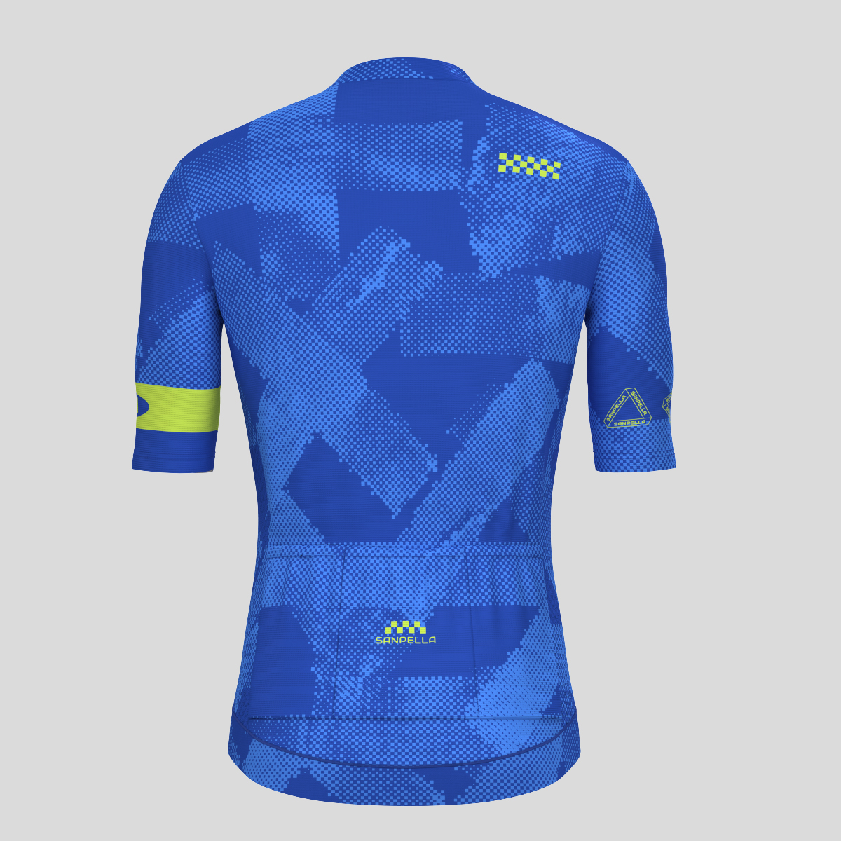 Halftone Brush Men's Cycling Jersey - Azure Blue