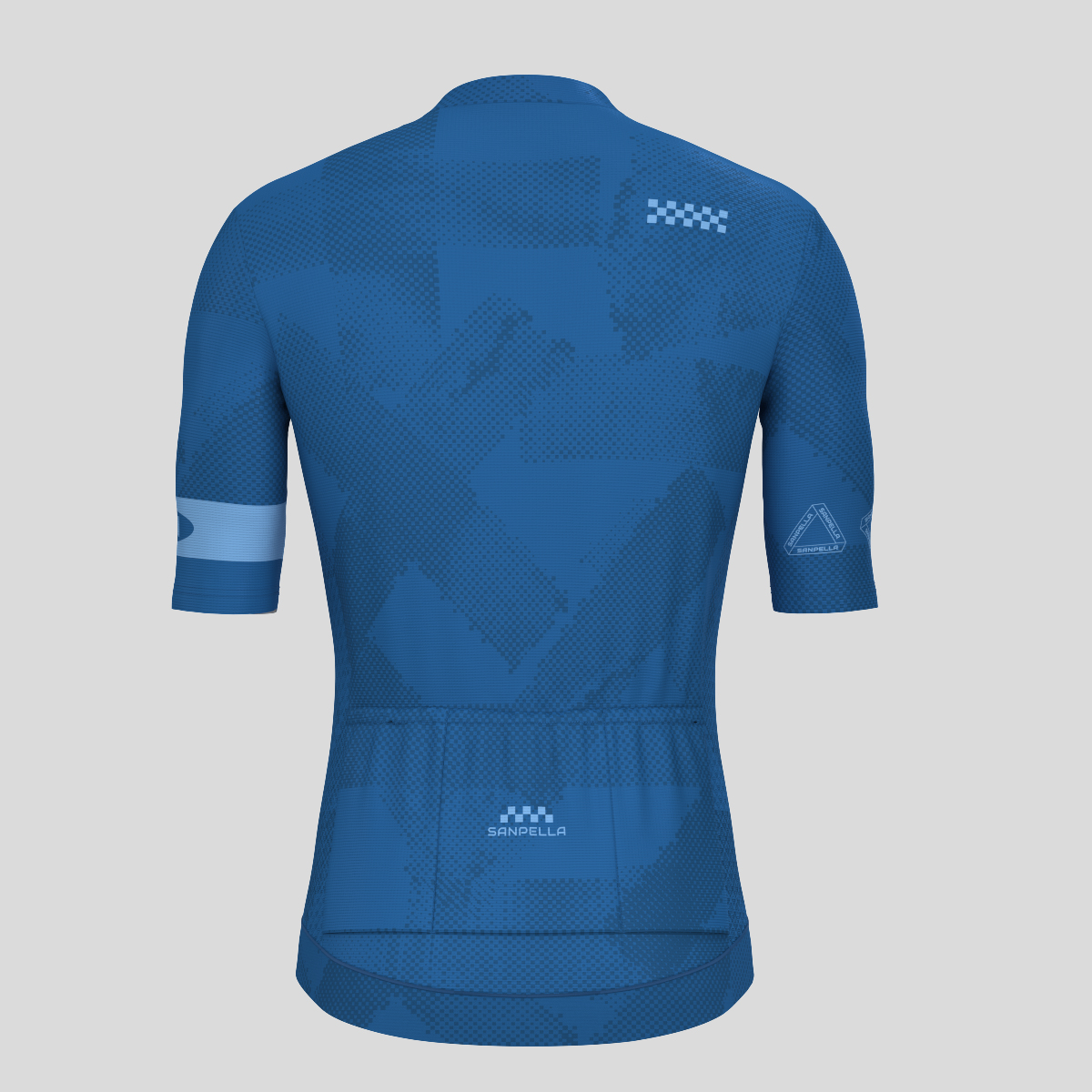 Halftone Brush Men's Cycling Jersey - Blue