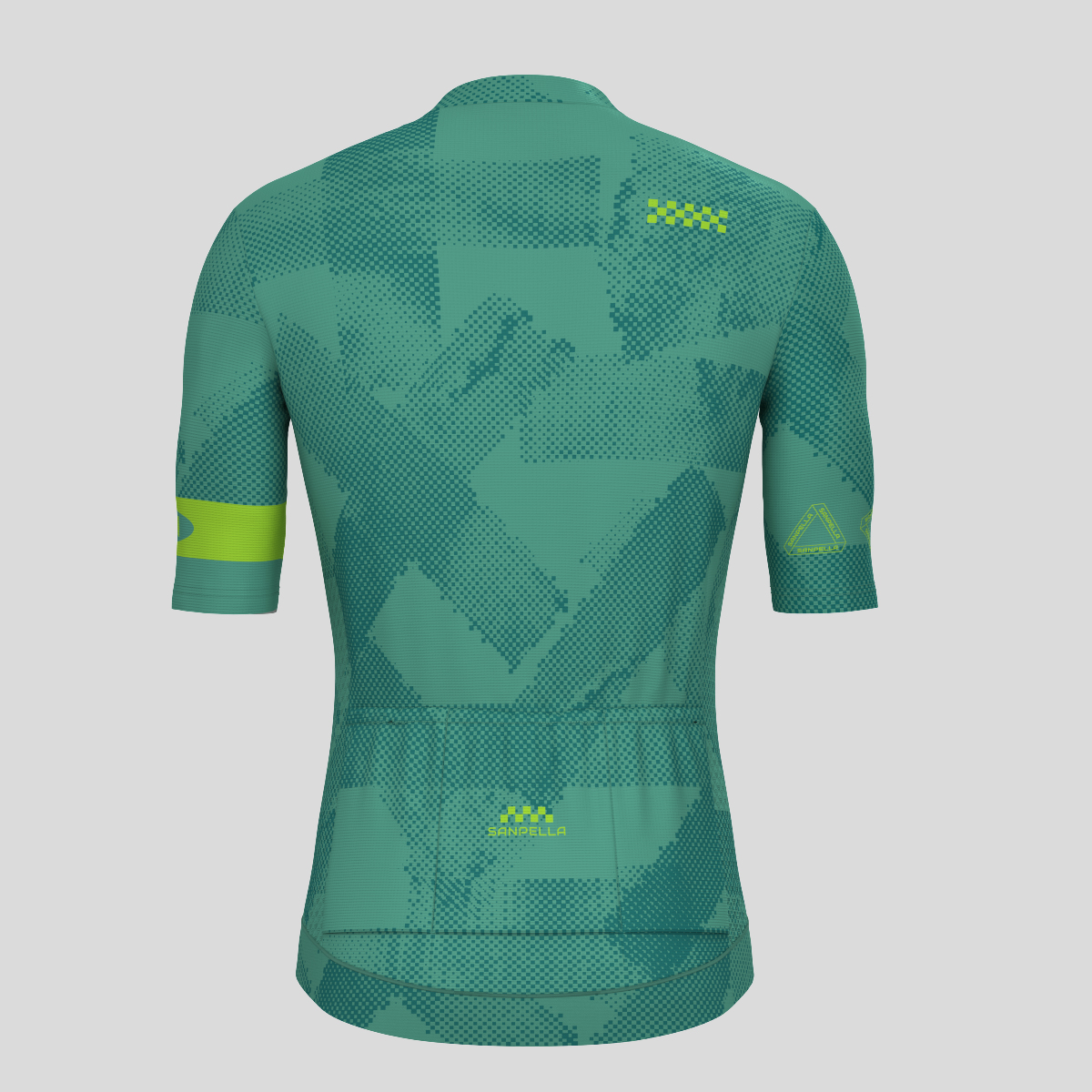 Halftone Brush Men's Cycling Jersey - Green/Lime