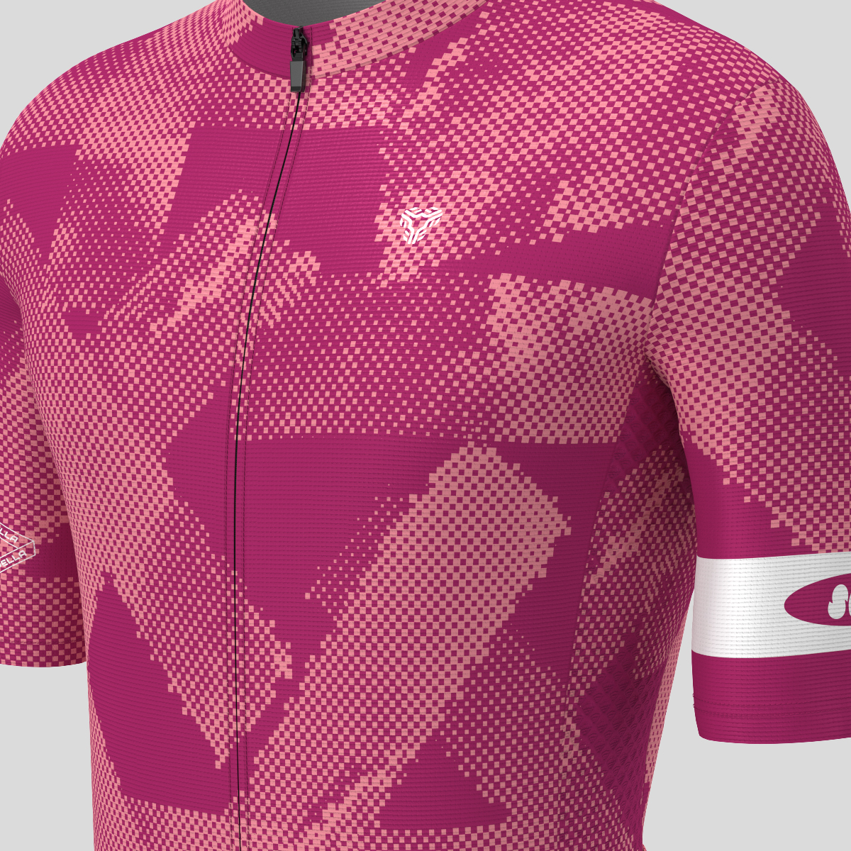 Halftone Brush Men's Cycling Jersey - Burgundy