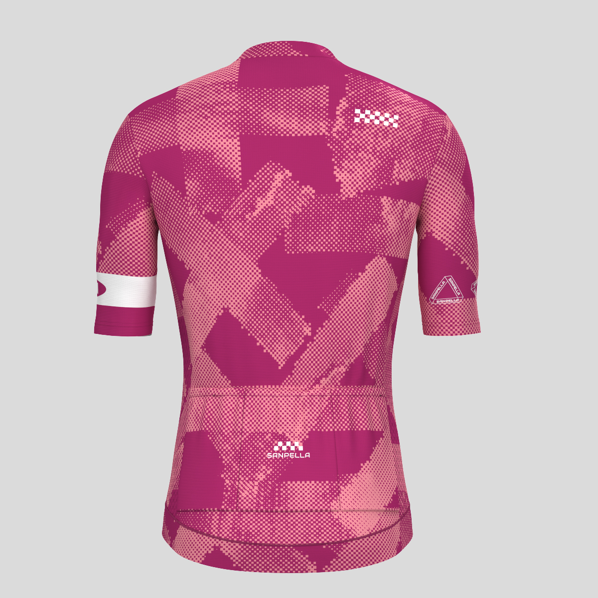 Halftone Brush Men's Cycling Jersey - Burgundy