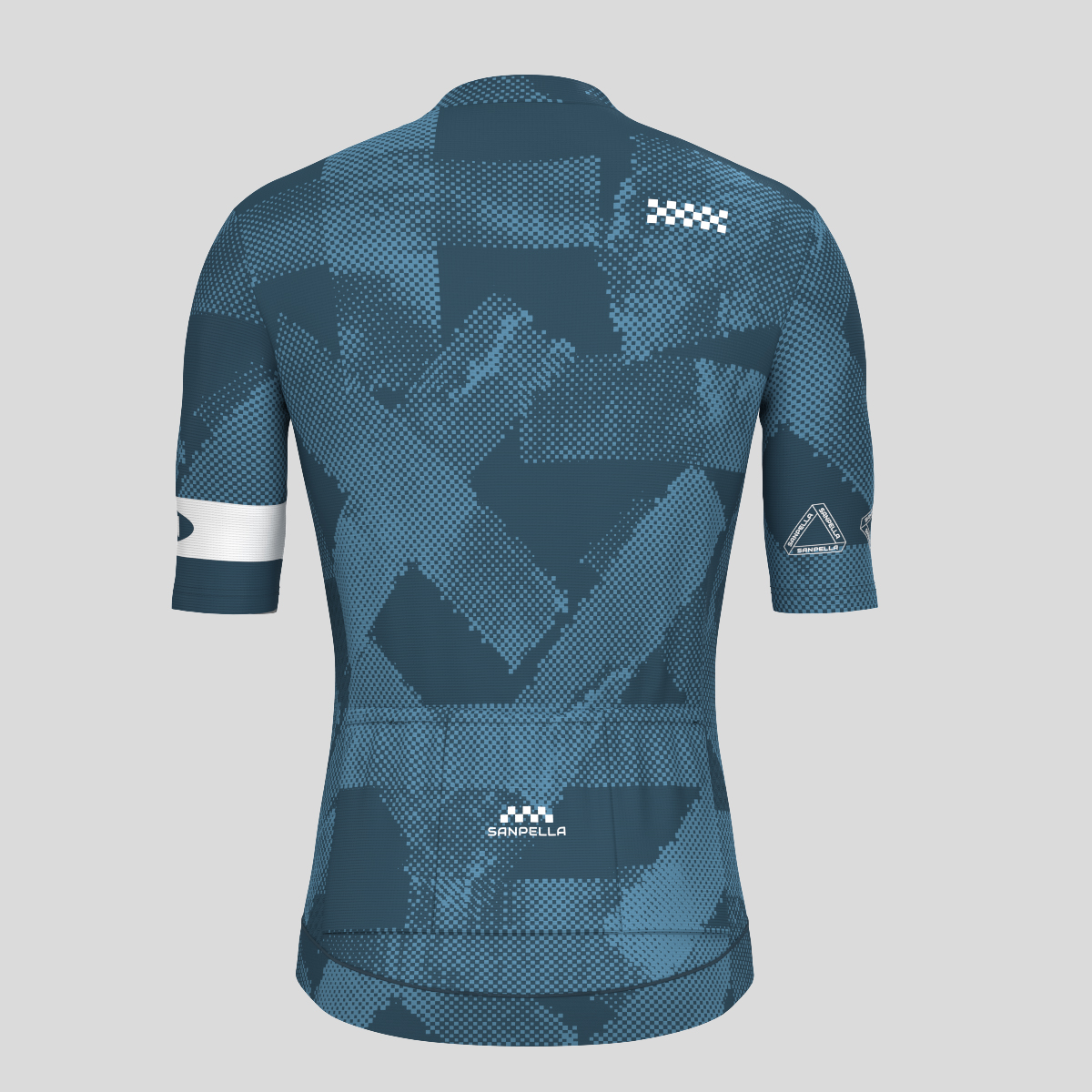 Halftone Brush Men's Cycling Jersey - Gray Blue