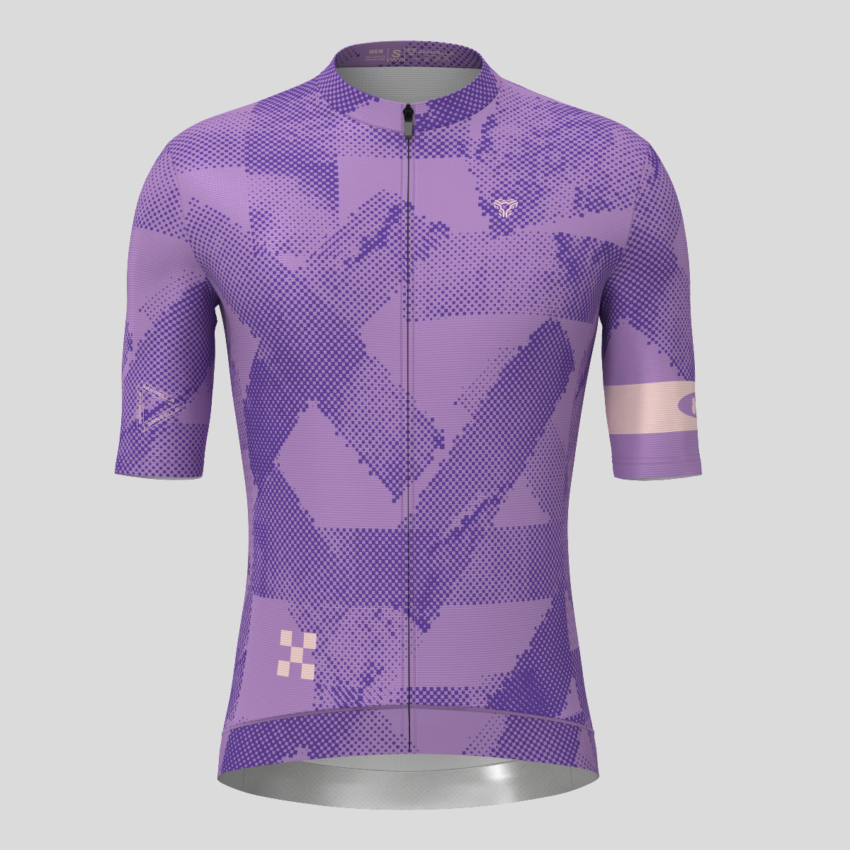 Halftone Brush Men's Cycling Jersey - Lavender