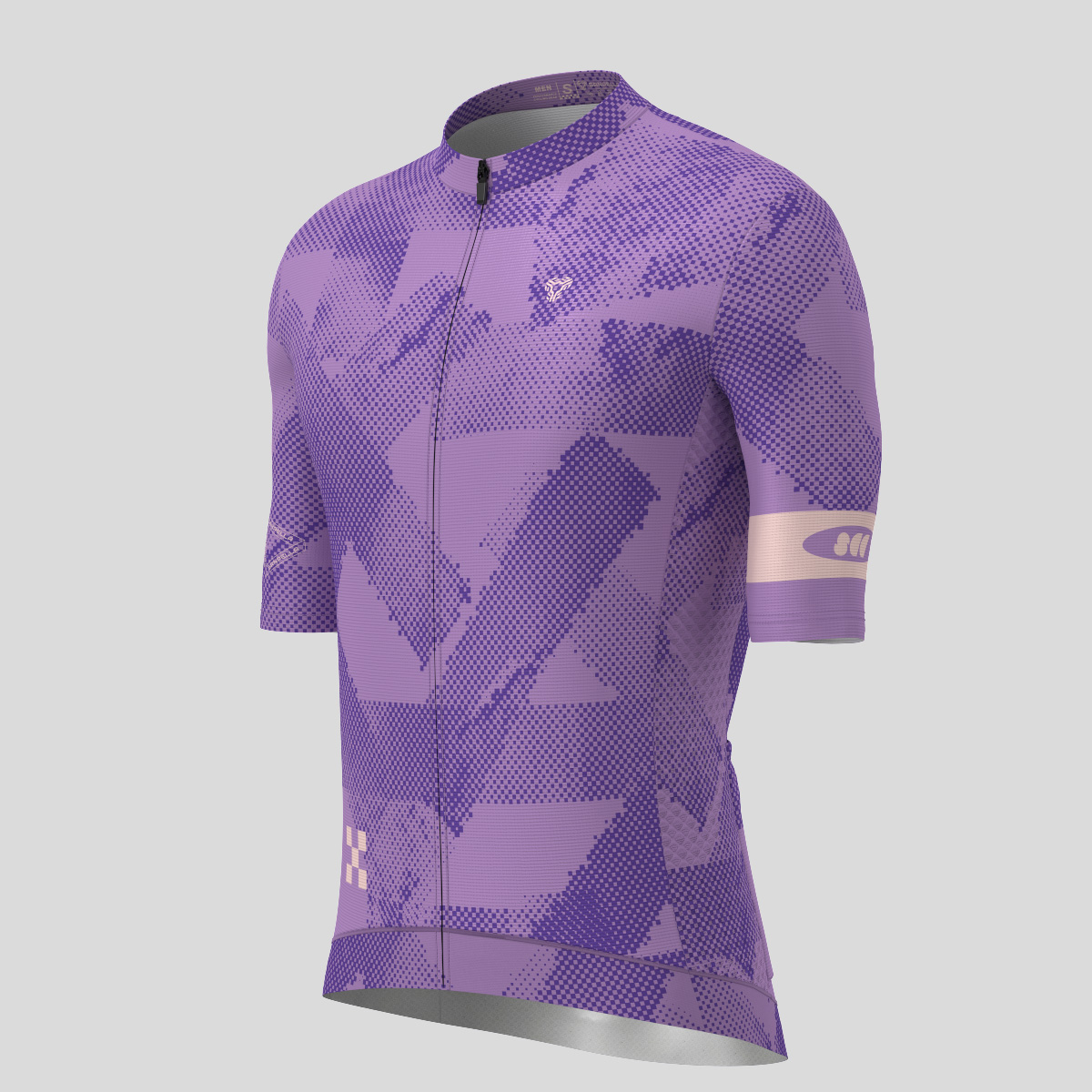 Halftone Brush Men's Cycling Jersey - Lavender