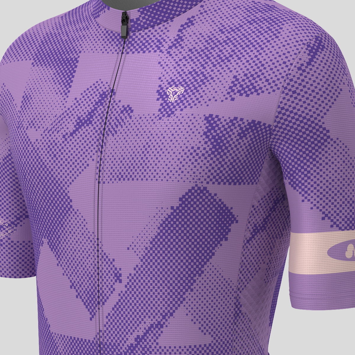 Halftone Brush Men's Cycling Jersey - Lavender