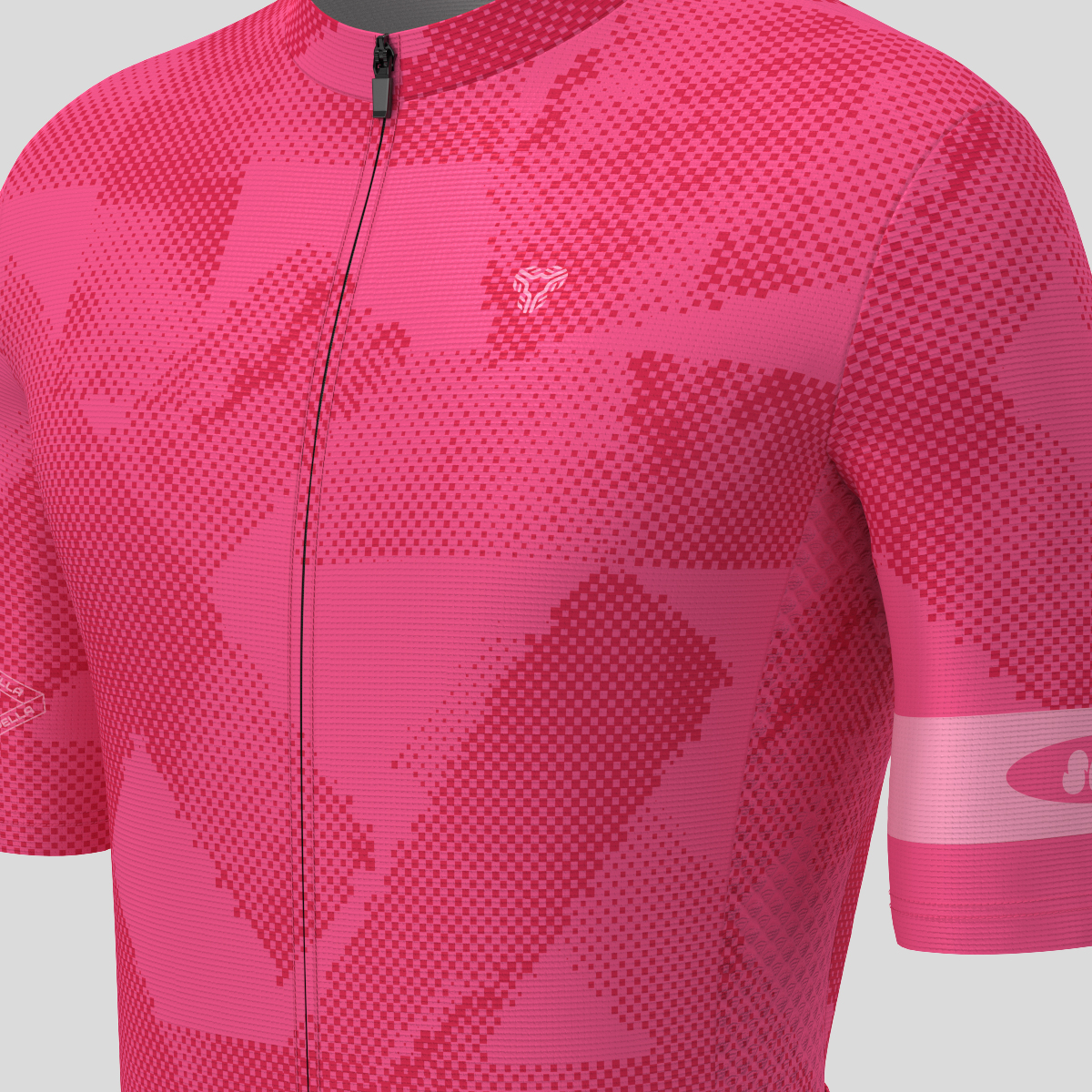 Halftone Brush Men's Cycling Jersey - Punch Red