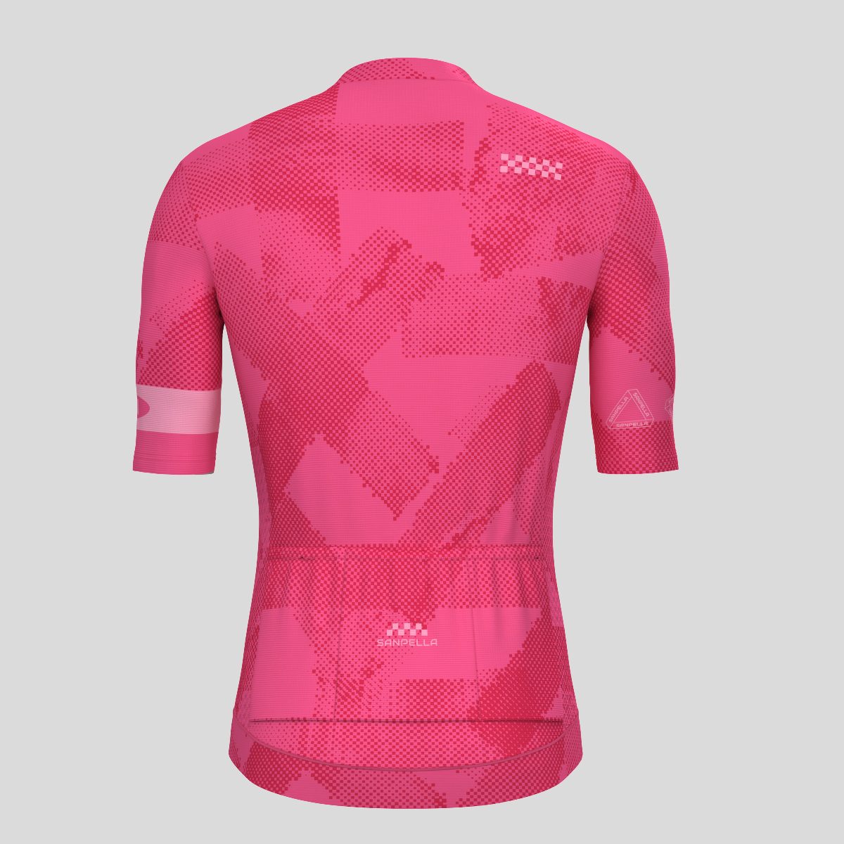 Halftone Brush Men's Cycling Jersey - Punch Red