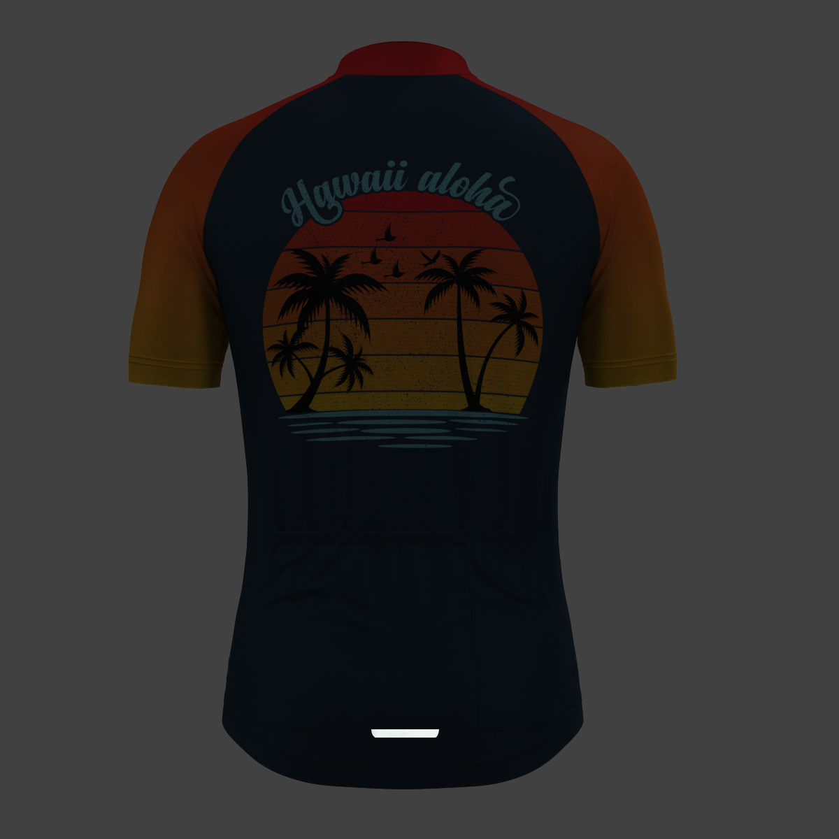 Hawaii Aloha Sunset Vintage Men's Cycling Jersey