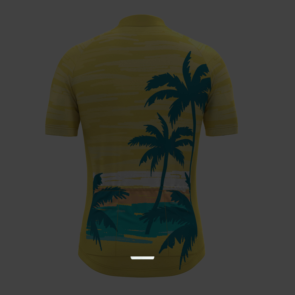 Hawaii Coconut Tree Men's Cycling Jersey - Yellow