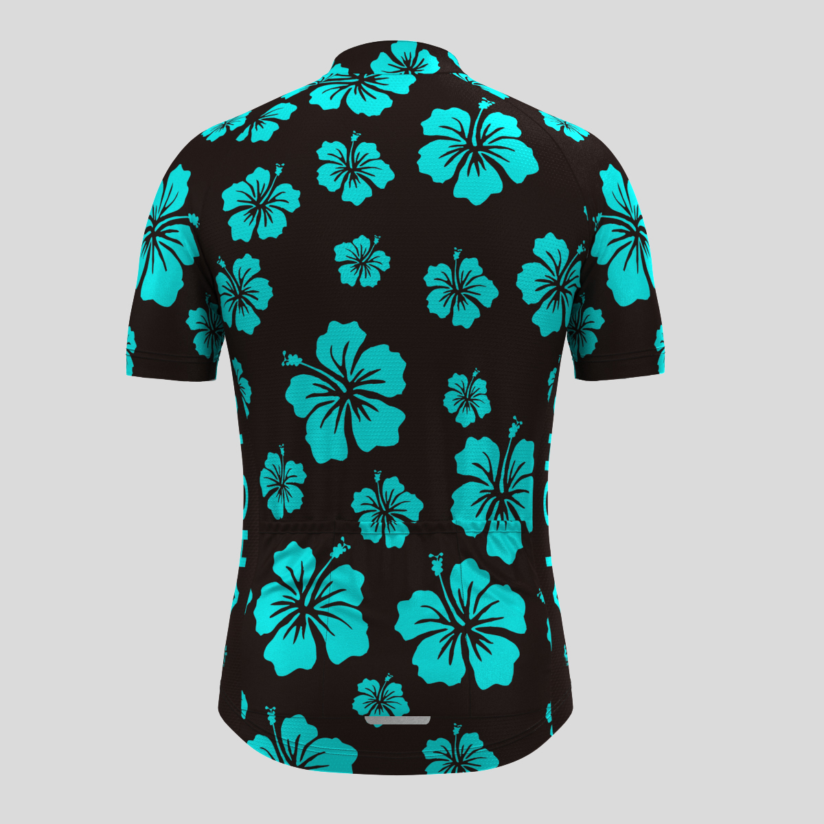 Hawaii Floral Aloha Men's Cycling Jersey - Blue/Black