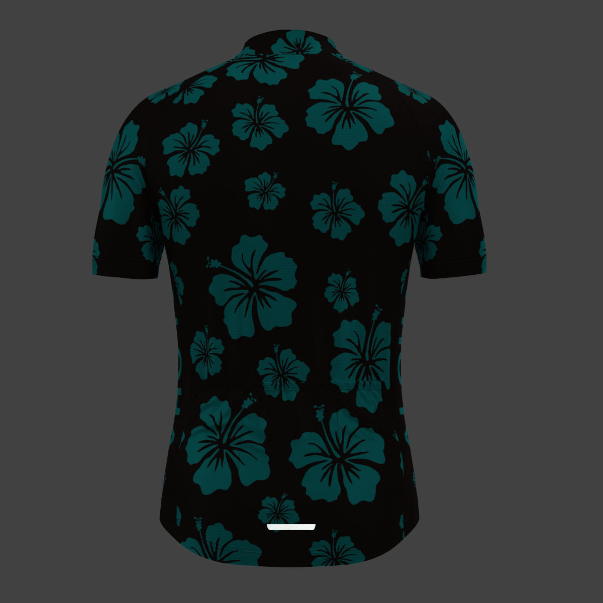 Hawaii Floral Aloha Men's Cycling Jersey - Blue/Black