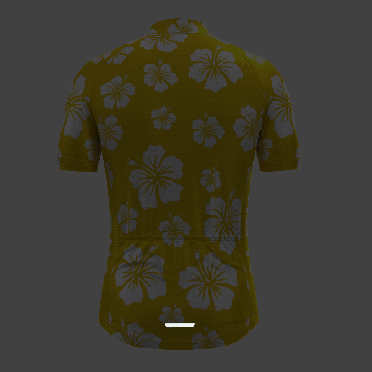 Hawaii Floral Aloha Men's Cycling Jersey - Yellow