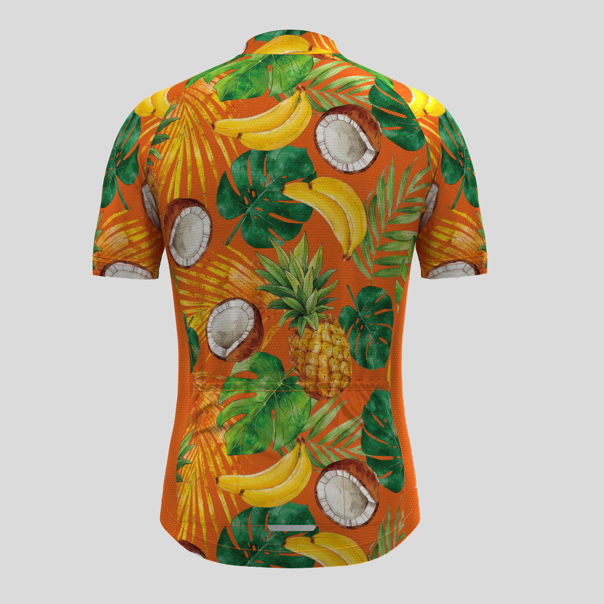 Hawaii Tropical Floral Men's Cycling Jersey - Orange