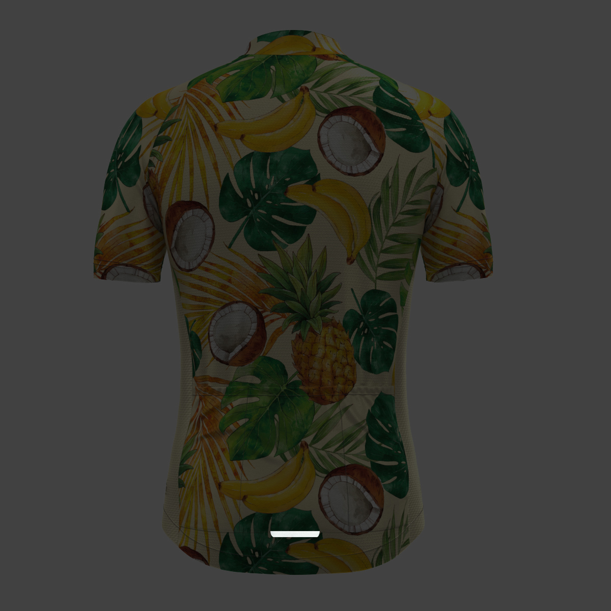 Hawaii Tropical Floral Men's Cycling Jersey-Yellow